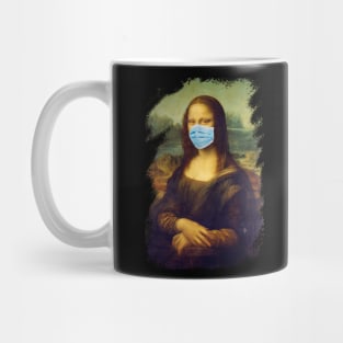 Mona Lisa Face Guard: Corona Virus Quarantine Mask Parody Fun Gift Mug